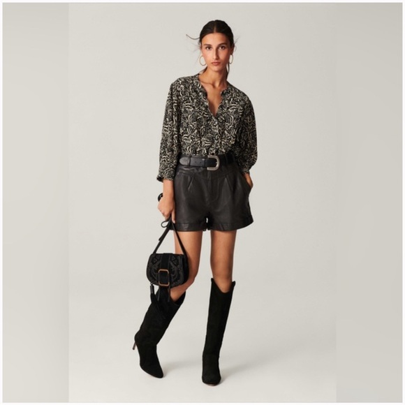 NWT ba&sh lio shirt noir size M - Picture 5 of 15